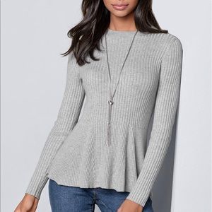 Venus Ribbed Peplum Sweater